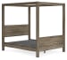 Shallifer - Brown - 4 Pc. - Dresser, Queen Canopy Bed