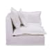 Olivia - Right Arm Facing Performance Fabric - White