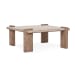 Ruare - 40" Square Coffee Table - Distressed Brown