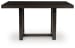 Neymorton - Dark Grayish Brown - Rectangular Dining Room Counter Table