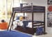 Halanton - Dark Brown - Twin Over Twin Bunk Bed With 1 Large Storage Drawer