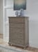 Lettner - Light Gray - 8 Pc. - Dresser, Mirror, Chest, King Panel Bed, 2 Nightstands