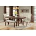 Jax - 6 Piece Dining Set, Table, 4 Upholstered Side Chairs & Bench - Dark Walnut