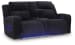Forest Lake - Power Reclining Loveseat With Console / Adj Headrest - Black