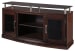 Chanceen - Dark Brown - 2 Pc. - 60" TV Stand With Faux Firebrick Fireplace Insert