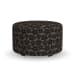 Pouf - Cocktail Ottoman - Black / Dark Brown