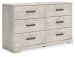 Shawburn - Whitewash - 3 Pc. - Dresser, Full Platform Bed With Crossbuck Panel Headboard