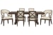 Jubilee - Extendable Trestle Dining Table With 4 Side Chairs And 2 Arm Chairs - Brown / White