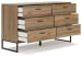 Deanlow - 3 Pc. - Dresser, Twin Platform Panel Bed - Honey