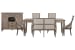Lancaster - Extendable Rectangular Dining Table With 4 Arm Chairs, Upholstered Bench And Server - Dovetail Gray