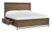Lindon - Complete Queen Panel Bed With Storage Rails - Belgian Wheat