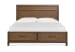 Ridgefield - King Panel Storage Bed, 2 Nightstands And Double Drawer Dresser With Landscape Mirror - Russet
