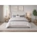Angeline - Complete Queen Non-Storage Bed - Gray Fabric
