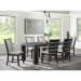 Grady - 7 Piece Dining Set Table & Six Slat Back Chairs - Black