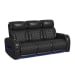 Prime Time - P3 2 Piece Living Room Set (Sofa & Loveseat) - Jett Black With Red Stitching