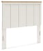 Linnocreek - White / Warm Brown - Full Panel Headboard
