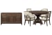 Jubilee - 54" Round Dining Table With 2 Side Chairs, 2 Arm Chairs And Sideboard - Brown / White