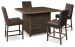 Paradise Trail - Medium Brown - 5 Pc. - Outdoor Counter Height Dining Table With 4 Barstools