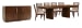 Reena - Extendable Trestle Dining Table With 6 Side Chairs And Sideboard - Rich Brown / Beige