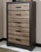 Harlinton - Warm Gray/Charcoal - Five Drawer Chest