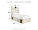 Cambeck - Twin Panel Bed With 4 Storage Drawers - Whitewash