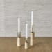Optic - Candleholders (Set of 3) - Travertine