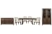 Jubilee - Extendable Trestle Dining Table With 2 Side Chairs, 2 Arm Chairs, Sideboard And Display Cabinet - Brown / White