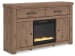 Garistyn - 62" TV Stand With Electric Fireplace Insert - Brown