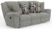 Trifecta - Sofa With 3 Recliners And Drop Down Table - Nature