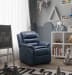 Logan - Children's Recliner, Push Thru The Arm - Navy