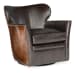 Kato - Leather Swivel Chair With Dark HOH