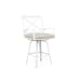 Bristol - Swivel Counter Stool, With Self Welt - Canvas Flax / White