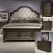 Paradise Valley - 5 Piece Bedroom Set (King Upholstered Bed, Dresser & Mirror, Chest, Nightstand) - Dark Brown