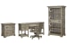 Tinley Park - Desk With Chair, Lateral File And Bookcase - Dove Tail Gray