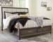 Brueban - Rich Brown/Gray - Queen Panel Bed with 2 Storage Drawers