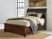 Porter - Queen Sleigh Storage Bed - Rustic Brown