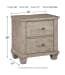 Naydell - Rustic Gray - 6 Pc. - Dresser, Mirror, Queen Panel Bed with 2 Storage Drawers, Nightstand