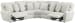 Majesty - 3 Piece Deep Seating Power Reclining Sectional - White