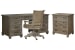 Lancaster - Executive Desk With Chair And Lateral File - Dovetail Gray
