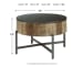 Nashbryn - Gray / Brown - Round Cocktail Table