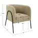 Jacobsen - Tan Shearling Barrel Chair