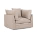Audrey - Upholstered Swivel Chair - Dawn Brown