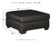 Darcy - Black - Oversized Accent Ottoman