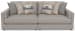Trevor - 2 Piece Extra Deep Oversized Sofa - Nickel