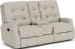 Devon - Fabric Reclining Loveseat, Console - Beige