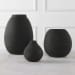 Hearth - Matte Black Vases (Set of 3)