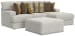 Tori - 2 Piece Sofa Chaise With Comfort Coil Seating, 40" Cocktail Ottoman And 5 Accent Pillows Included (Right Side Facing Chaise) - Birch