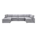Cloud 9 - Modular 6 Piece Living Room Set - Zaftag Dove