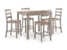Harperfeld - Dining Room Counter Table Set (Set of 5) - Natural / Gray