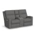 Score - Power Reclining Loveseat With Console & Power Headrests & Lumbar - Dark Gray